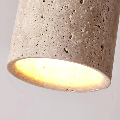 Travertin Deckenleuchte - Raffinierte Eleganz - Sanftes Licht - Einzigartiges Design