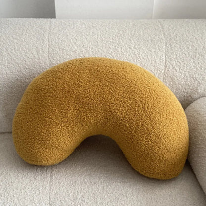 Nordic Bouclé Abstract Kissen – Minimalistisches Plüschkissen | Heim Zeile