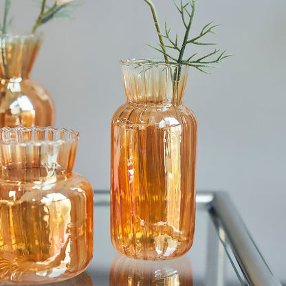Goldene Mantel-Glasvase