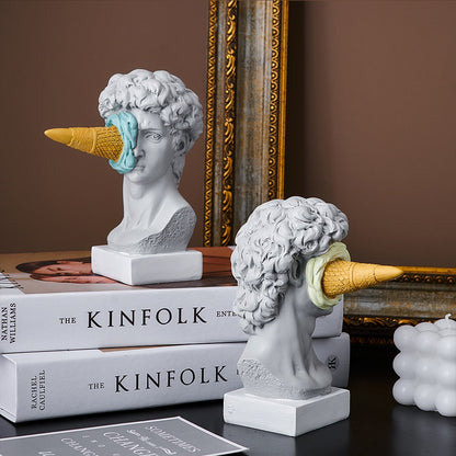 David Figur mit Eiscreme Heimdekoration Skulptur
