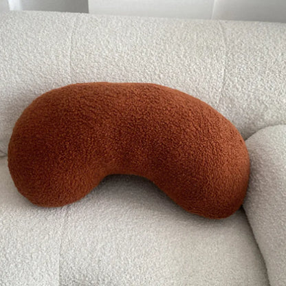 Nordic Bouclé Abstract Kissen – Minimalistisches Plüschkissen | Heim Zeile