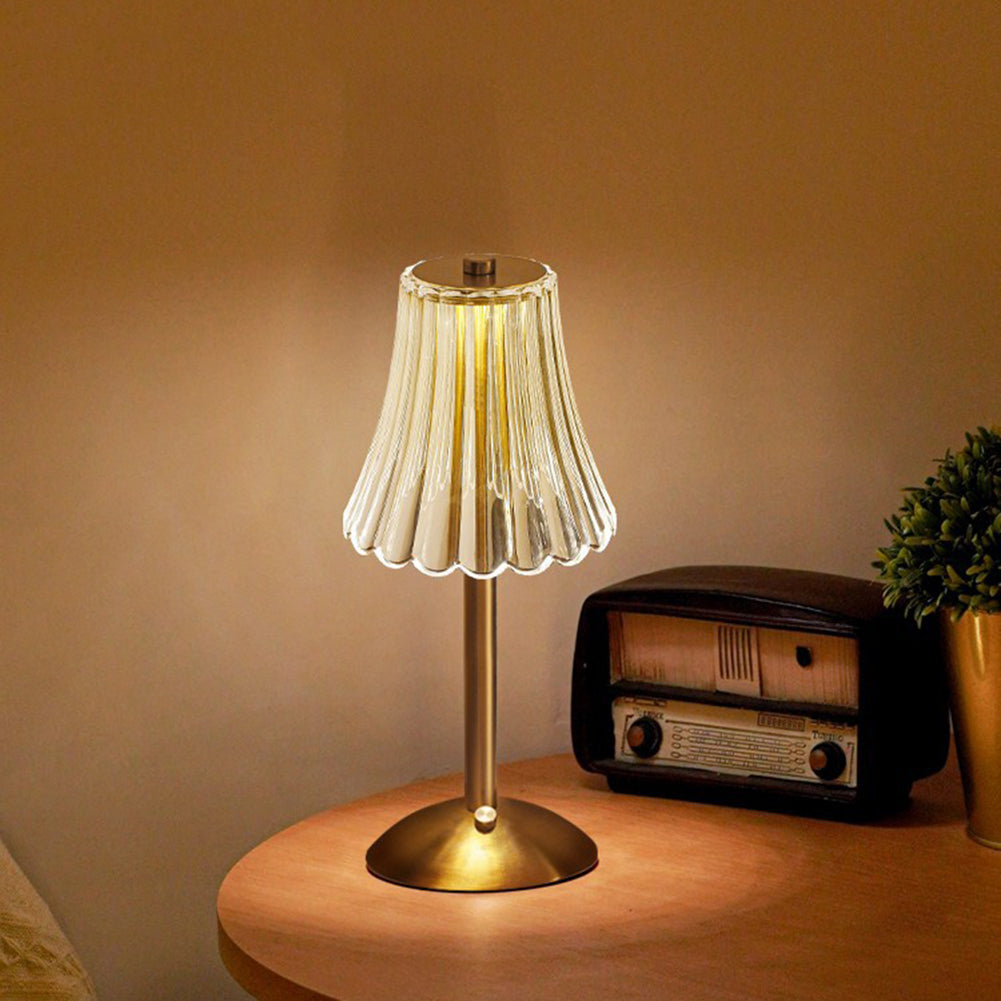 Goldene Kristall Tischlampe