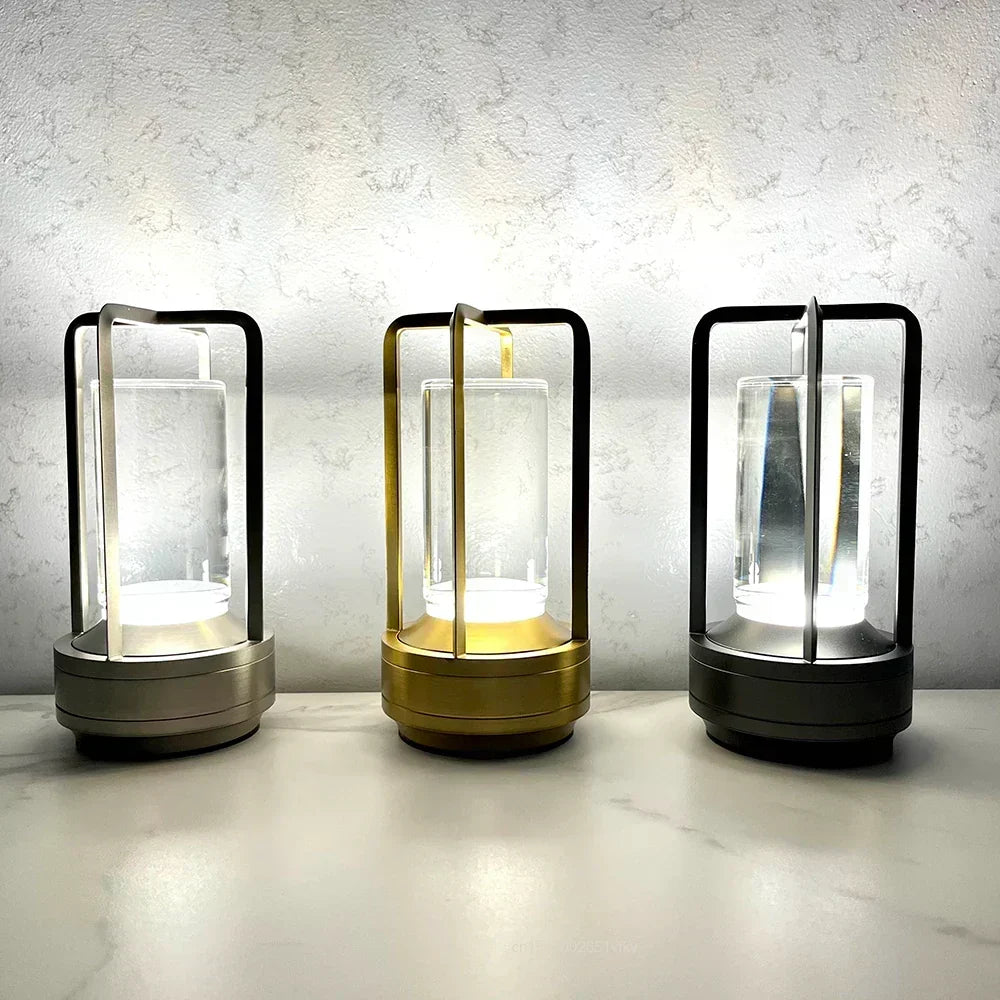 Wiederaufladbare kabellose LuxuryGlow Tischlampe - Elegante kabellose Lampe für jede Stimmung