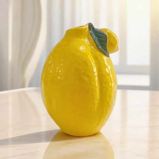 Zitronen Keramik Vase