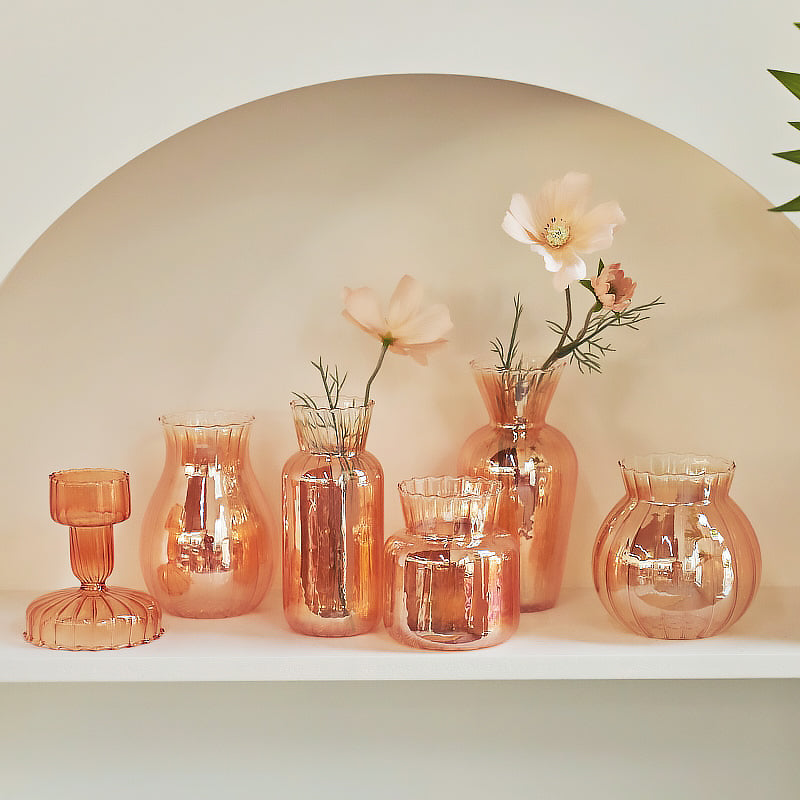 Goldene Mantel-Glasvase