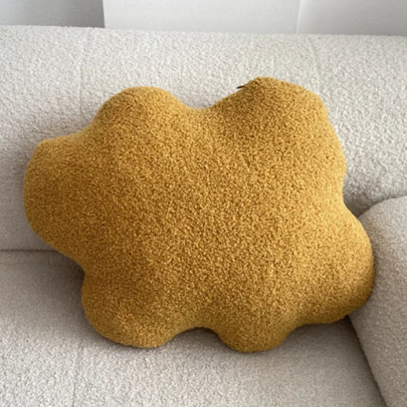 Nordic Bouclé Abstract Kissen – Minimalistisches Plüschkissen | Heim Zeile