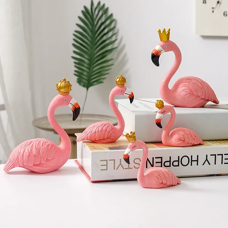 Nordic Flamingo Figur Figur Statue Skulptur Wohnzimmer Büro Hochzeitsfeier Ornamente Wohnkultur Dekoration Zubehör