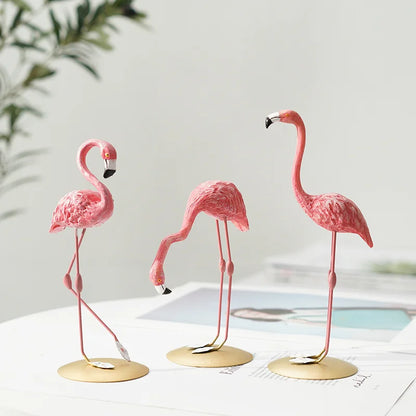 Nordic Flamingo Figur Figur Statue Skulptur Wohnzimmer Büro Hochzeitsfeier Ornamente Wohnkultur Dekoration Zubehör