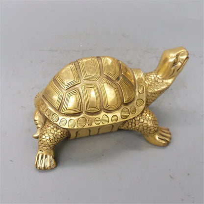 Brass Feng Shui Schildkröte Statue Glücks Tier Skulptur für Langlebigkeit Zuhause Büro Dekoration Figur Geschenk Studien Ornament