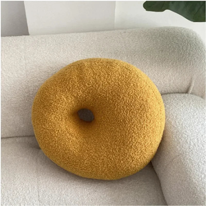 Nordic Bouclé Abstract Kissen – Minimalistisches Plüschkissen | Heim Zeile