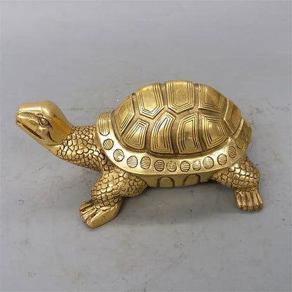 Brass Feng Shui Schildkröte Statue Glücks Tier Skulptur für Langlebigkeit Zuhause Büro Dekoration Figur Geschenk Studien Ornament
