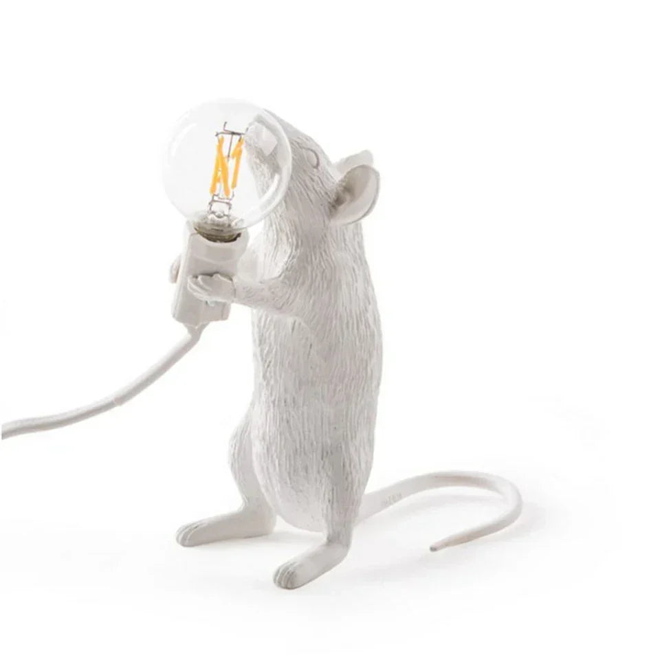 Moderne LED Tier Tischlampen: Harzratte, Katze und Eichhörnchen Nachtlichter