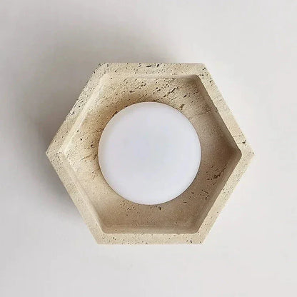 Wabi Sabi Travertin LED Deckenlampe