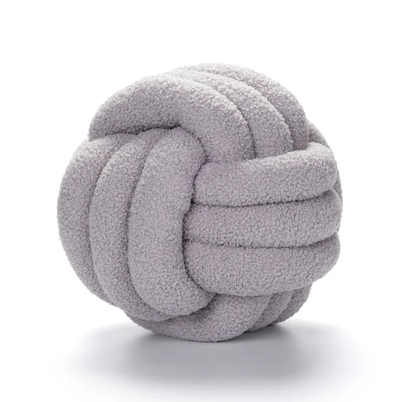 Wurfkissen - Gemütlich - Handgeknüpfter Ball - Schaffell