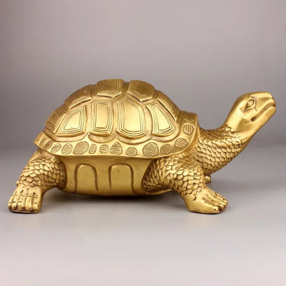 Brass Feng Shui Schildkröte Statue Glücks Tier Skulptur für Langlebigkeit Zuhause Büro Dekoration Figur Geschenk Studien Ornament