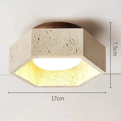 Wabi Sabi Travertin LED Deckenlampe