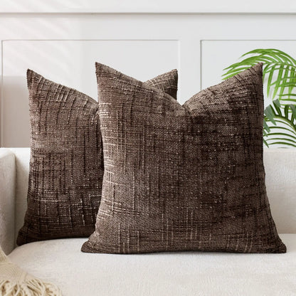 Chenille-Kissen mit Bambusstruktur in einfarbig für Sofa und Schlafzimmer