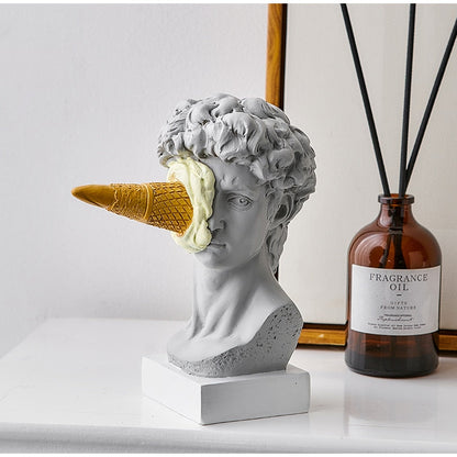 David Figur mit Eiscreme Heimdekoration Skulptur