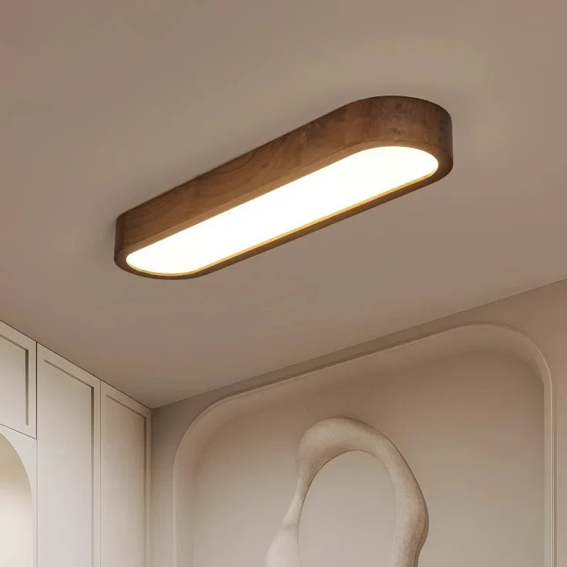 Energiesparende Holz-LED-Deckenleuchte