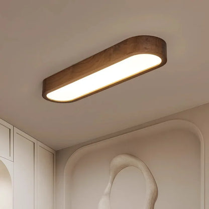 Energiesparende Holz-LED-Deckenleuchte