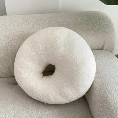 Nordic Bouclé Abstract Kissen – Minimalistisches Plüschkissen | Heim Zeile