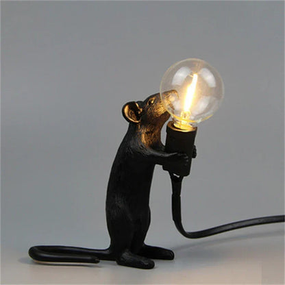 Moderne LED Tier Tischlampen: Harzratte, Katze und Eichhörnchen Nachtlichter