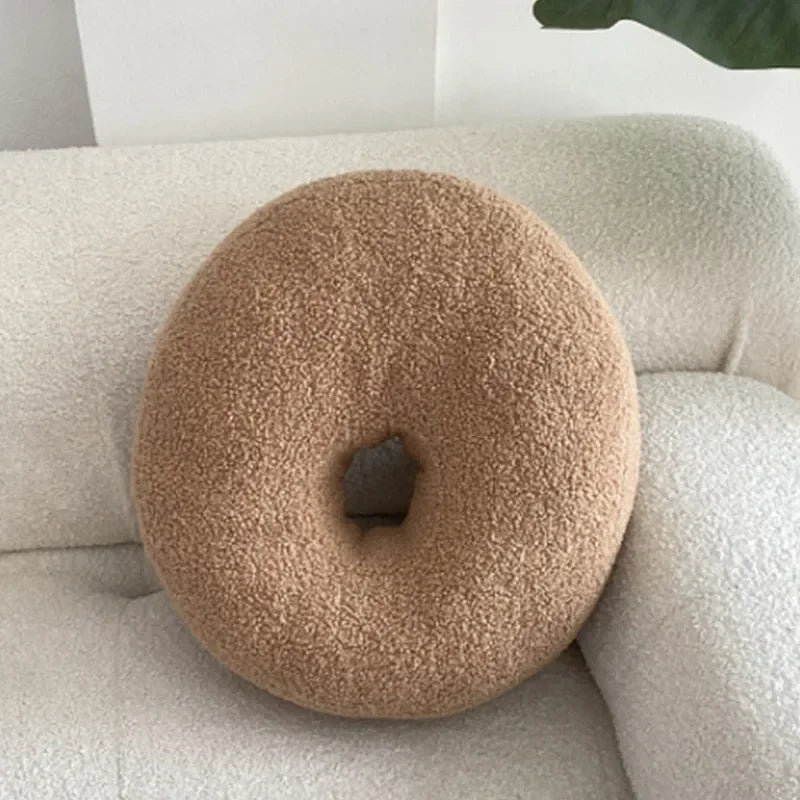 Nordic Bouclé Abstract Kissen – Minimalistisches Plüschkissen | Heim Zeile