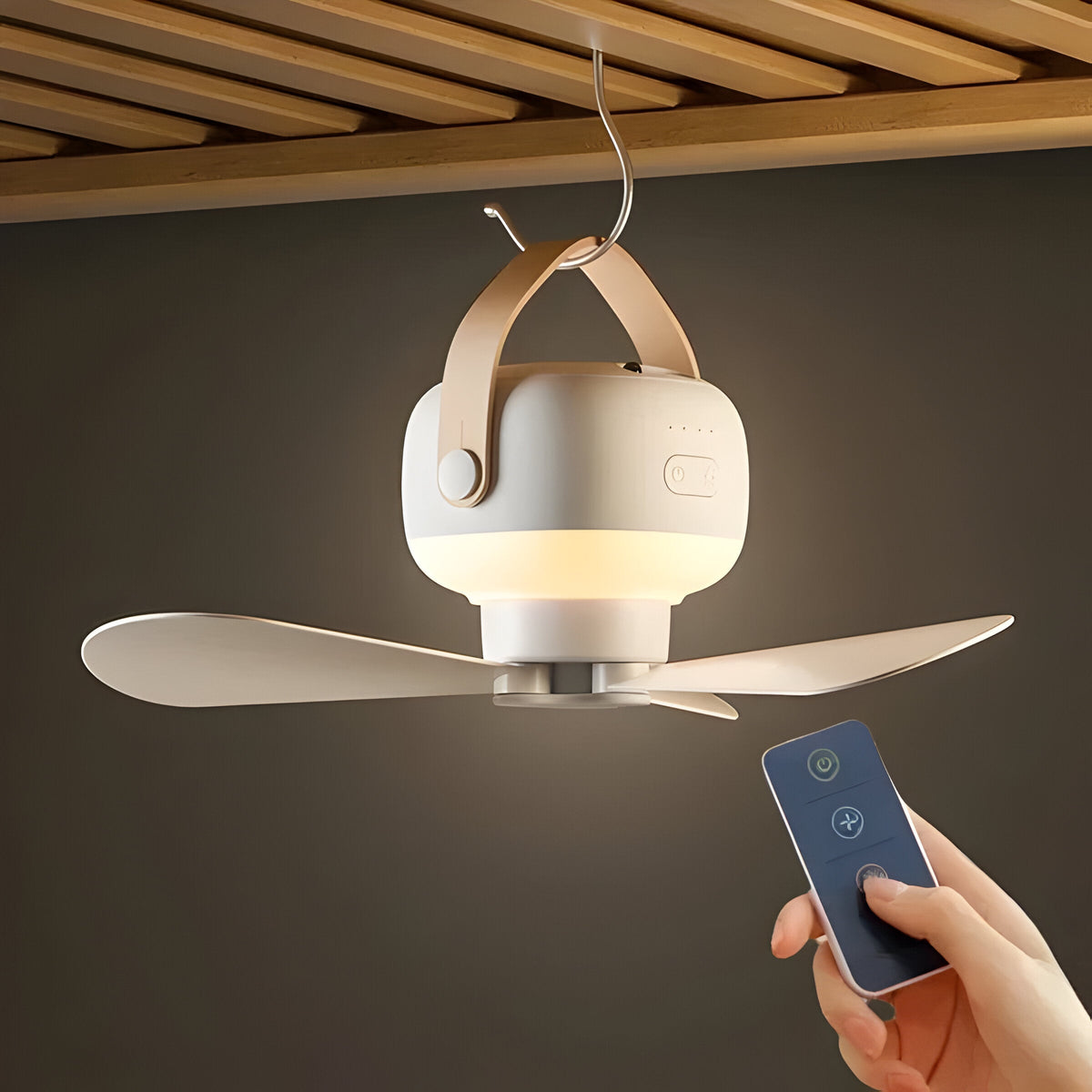 BreezeNova - PortaHaus Lampe Deckenventilator Licht mit Fernbedienung