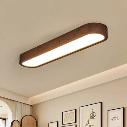Energiesparende Holz-LED-Deckenleuchte