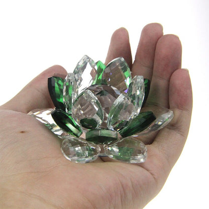 Kristall-Lotusblume Handwerk Glas Briefbeschwerer Heimdekoration Ornamente Figuren Haus Hochzeit Party Dekor Geschenke Souvenir
