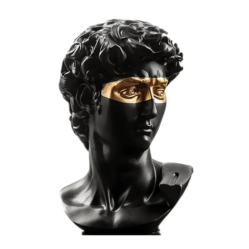 Statues zur Dekoration, 15 cm, David, Couchtisch, Wohnkultur, Ornamente, Büste eines Raumes aus Gips, weißem Harz, dekorative Kunstskulptur
