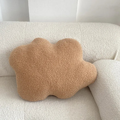 Nordic Bouclé Abstract Kissen – Minimalistisches Plüschkissen | Heim Zeile