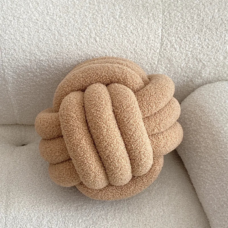 Nordic Bouclé Abstract Kissen – Minimalistisches Plüschkissen | Heim Zeile