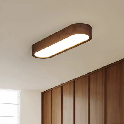 Energiesparende Holz-LED-Deckenleuchte
