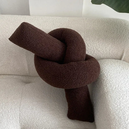 Nordic Bouclé Abstract Kissen – Minimalistisches Plüschkissen | Heim Zeile
