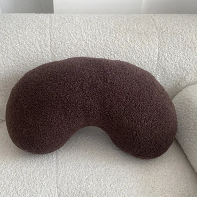 Nordic Bouclé Abstract Kissen – Minimalistisches Plüschkissen | Heim Zeile