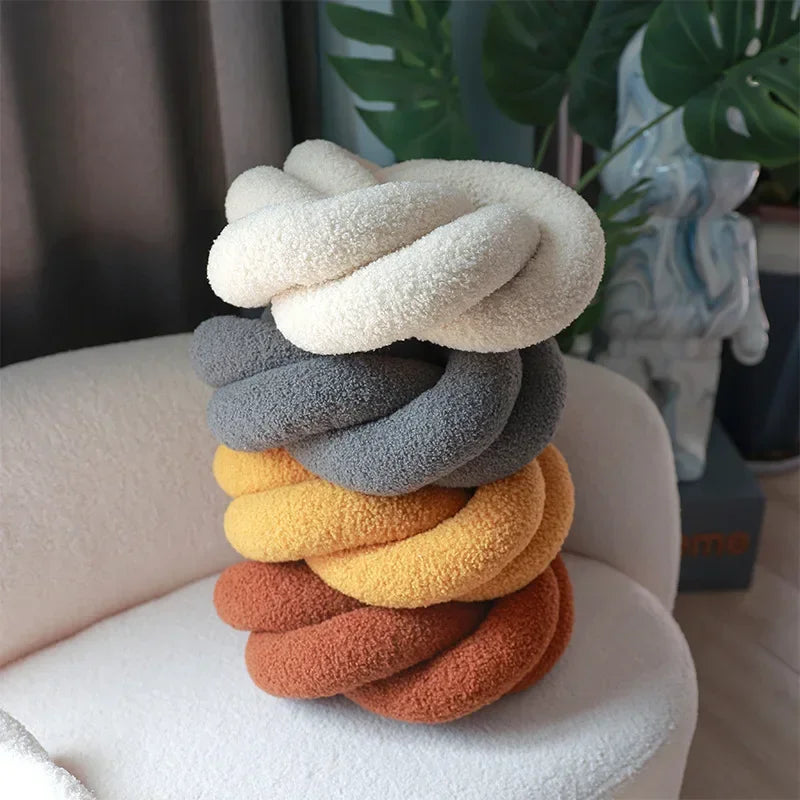 Nordic Cotton Boucle Knoten Kissen | Heim Zeile