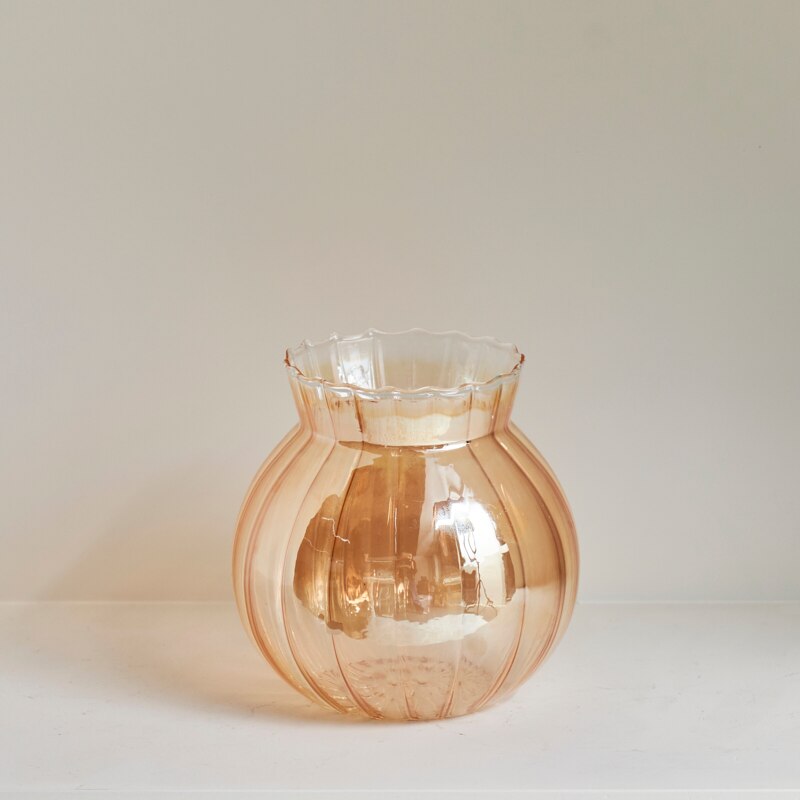 Goldene Mantel-Glasvase