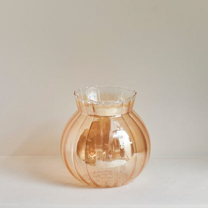 Goldene Mantel-Glasvase