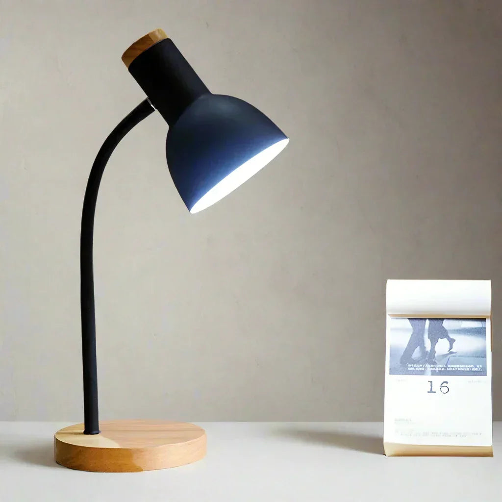Herbst- und Winterbeleuchtung | Nordeuropäische kreative Holzkunst Eisen LED Schreibtischlampe - Moxie
