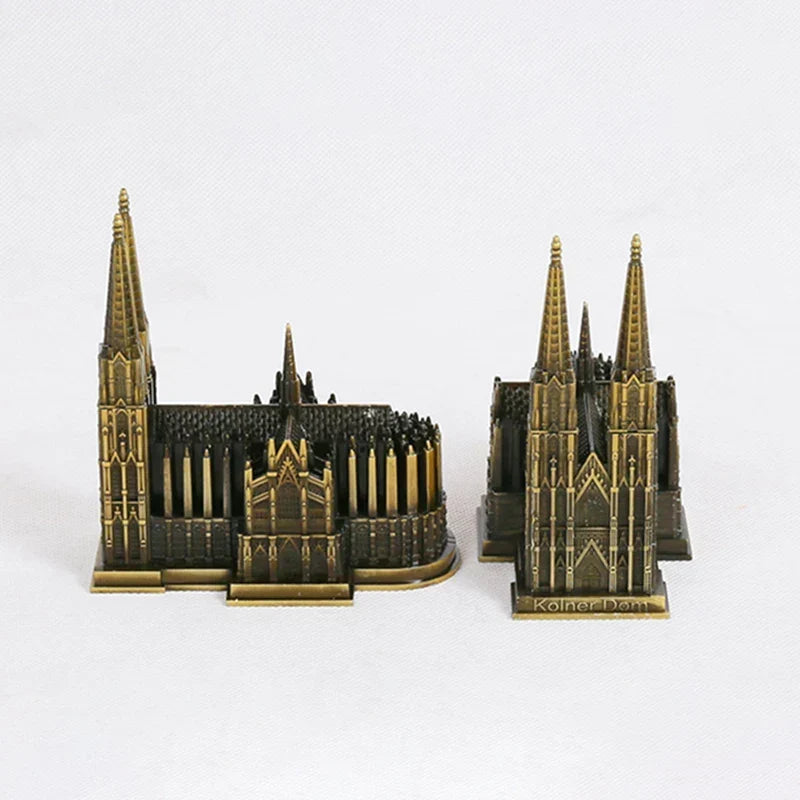 Kölner Dom Modell Metall Antik Bronze Deutschland Kölner Dom Gebäudefigur Weltberühmtes Wahrzeichen Architektur Dekoration
