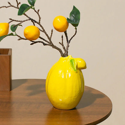 Zitronen Keramik Vase