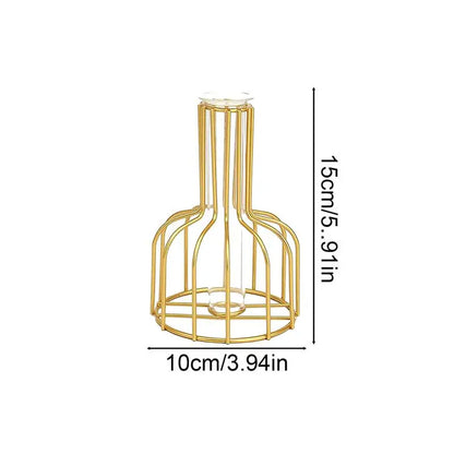 Gold Käfig Vase