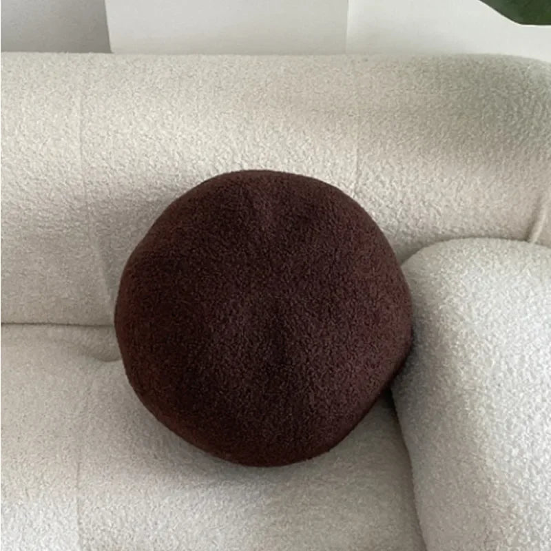 Nordic Bouclé Abstract Kissen – Minimalistisches Plüschkissen | Heim Zeile