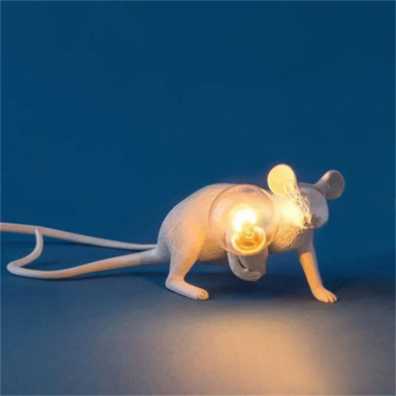 Moderne LED Tier Tischlampen: Harzratte, Katze und Eichhörnchen Nachtlichter