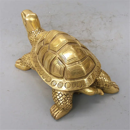 Brass Feng Shui Schildkröte Statue Glücks Tier Skulptur für Langlebigkeit Zuhause Büro Dekoration Figur Geschenk Studien Ornament