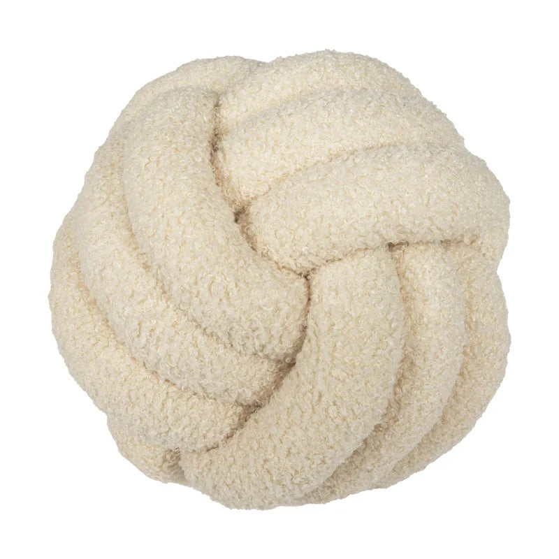 Wurfkissen - Gemütlich - Handgeknüpfter Ball - Schaffell
