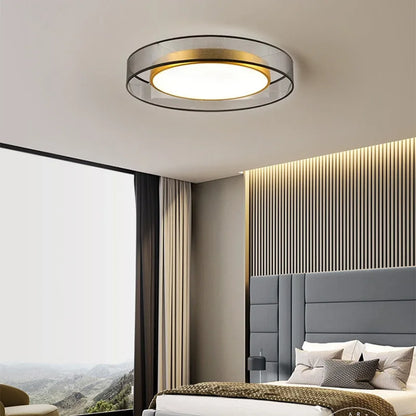 Moderne runde Deckenleuchte LED dimmbar