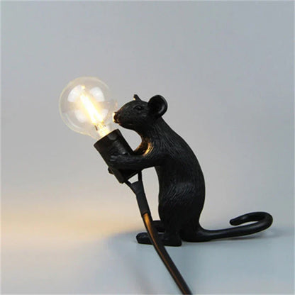 Moderne LED Tier Tischlampen: Harzratte, Katze und Eichhörnchen Nachtlichter