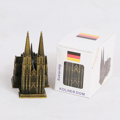 Kölner Dom Modell Metall Antik Bronze Deutschland Kölner Dom Gebäudefigur Weltberühmtes Wahrzeichen Architektur Dekoration
